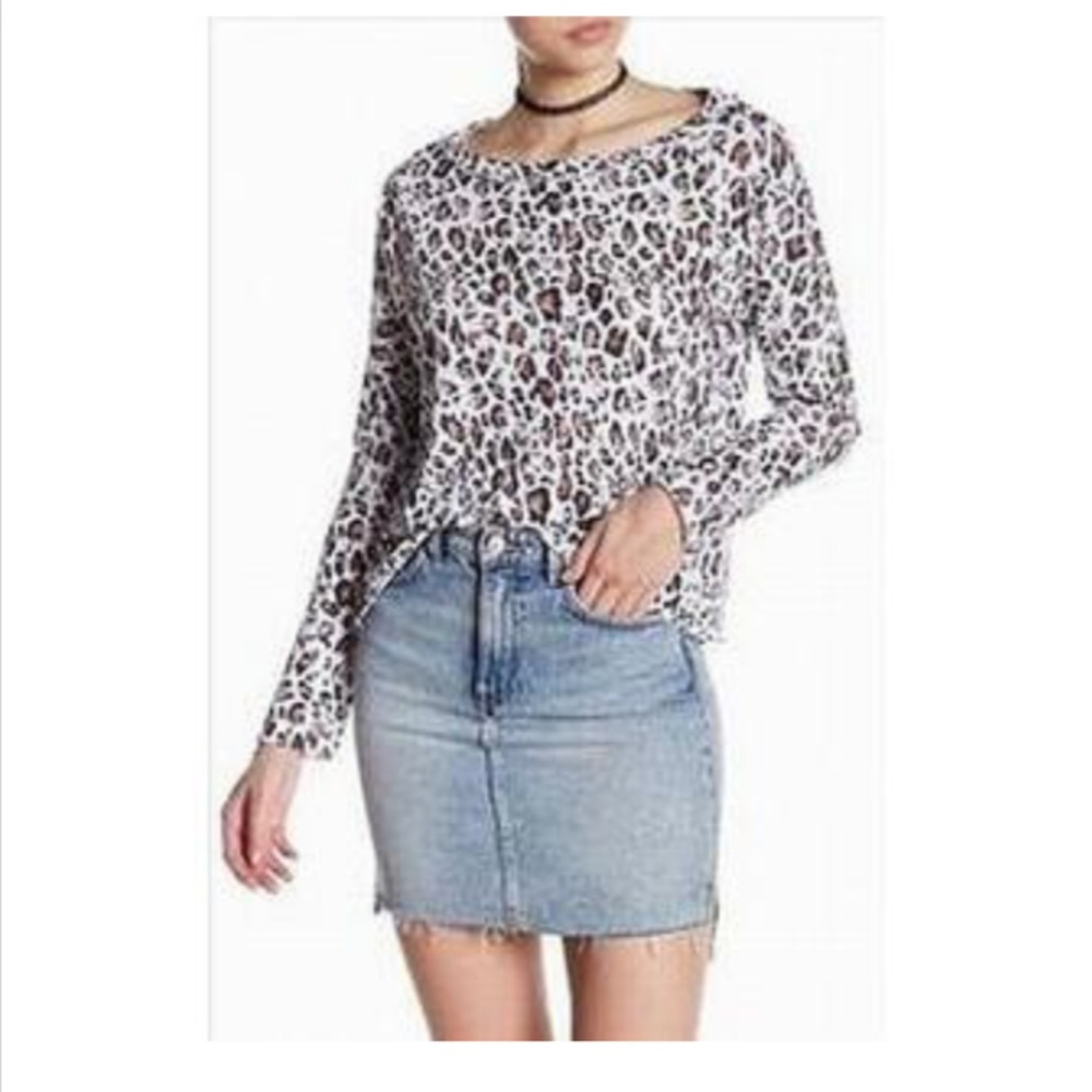 Stateside Animal Print Long sleeve Top Size XS (8)